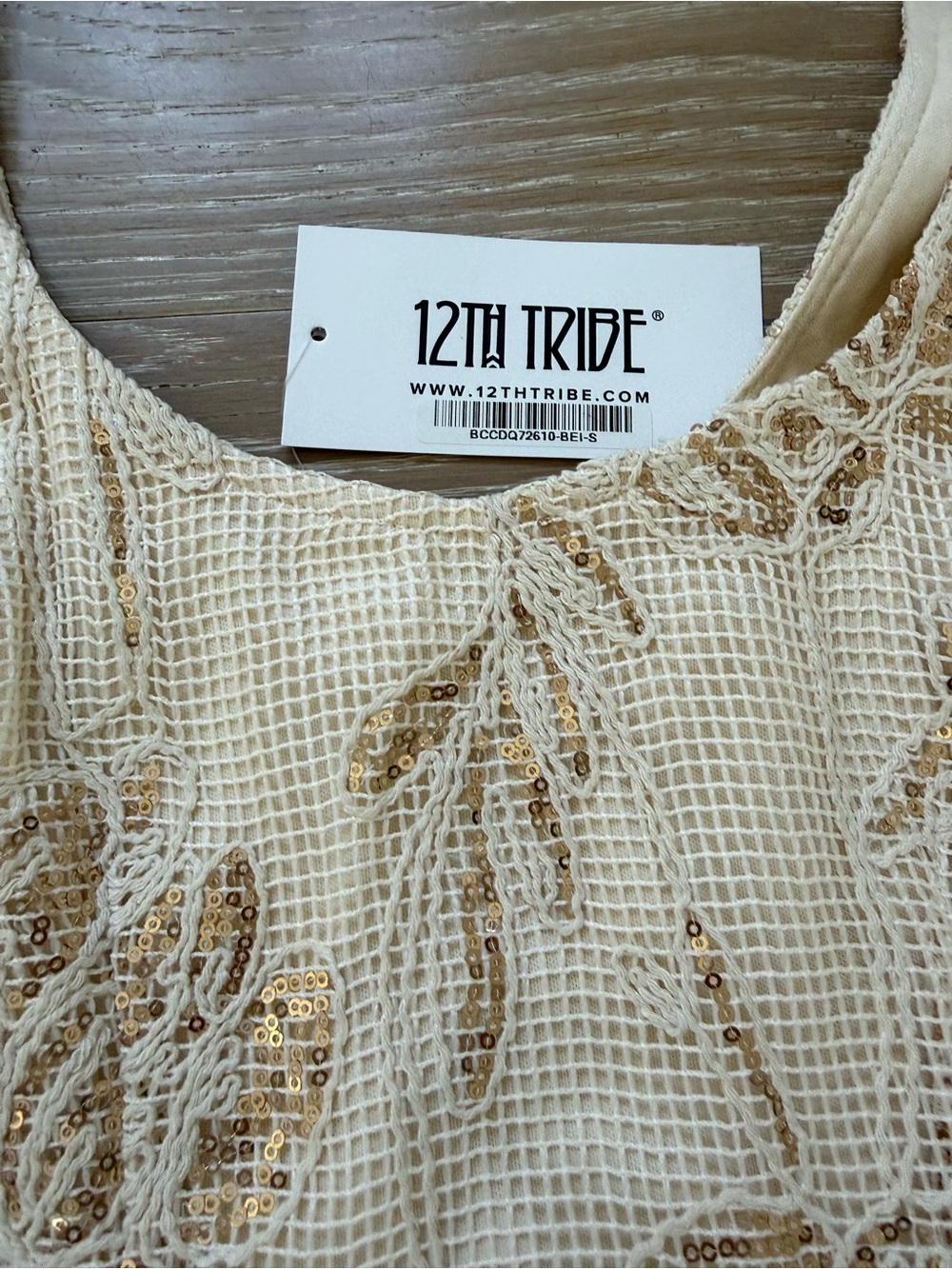 12th Tribe Ophelia Gold Sequin Fringe Dress - Picture 6 of 7